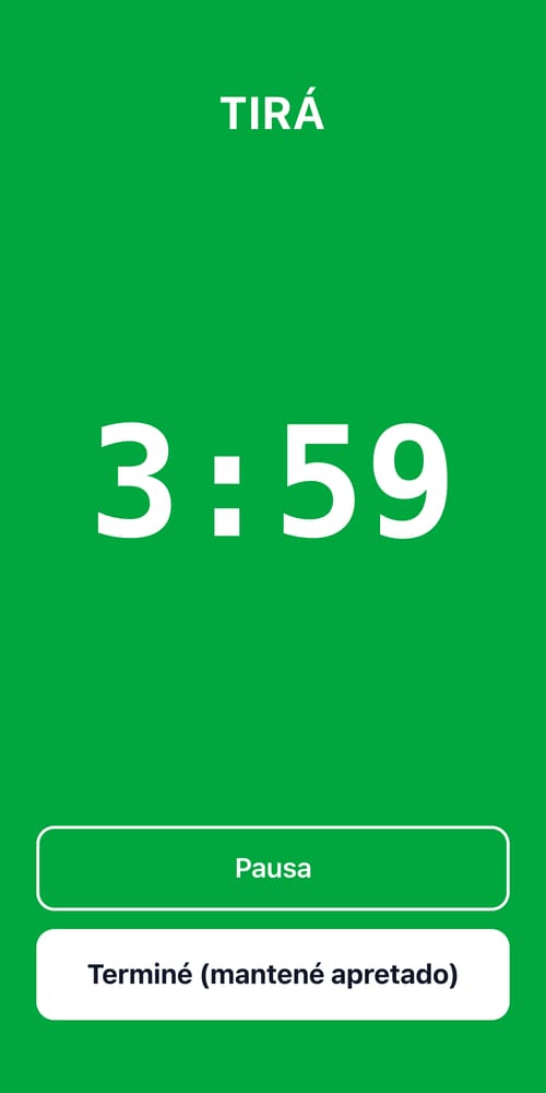 Timer de competencia — captura de My Next Arrow