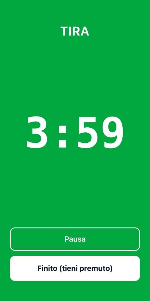 Timer di gara — schermata di My Next Arrow